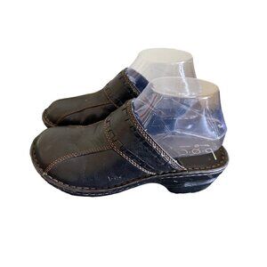 B.ø.c Born Concept Women's Slip-On Leather Clogs Size 7 black
